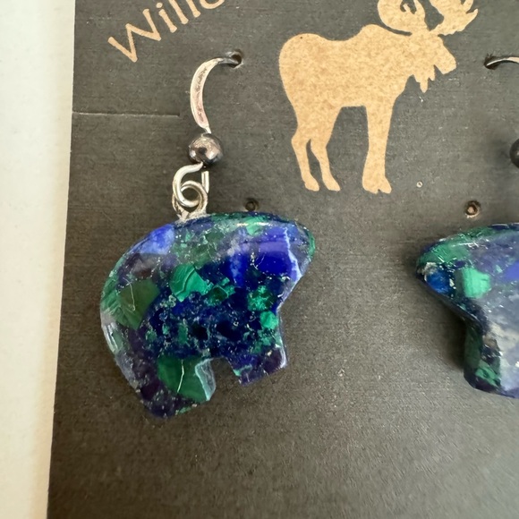 Willow Creek Trading Co-Necklace and Earring Pairs of Bear Stone Pendant Vintage - Picture 6 of 9